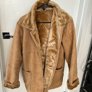 Vintage Faux Fur Suede Coat